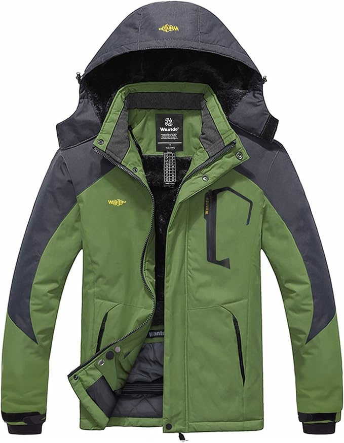 chaqueta de snowboard color verde